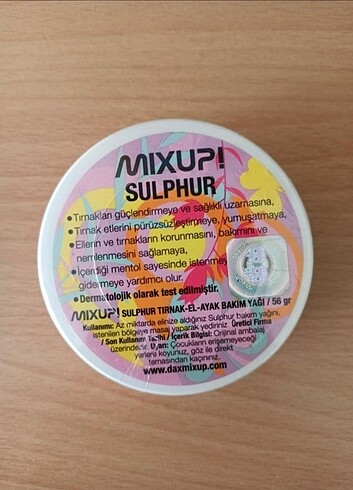 Mixup sulphur yağ el ayak tırnak bakım yağı 56 gr