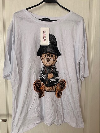 Happiness baskılı tshirt
