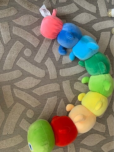 Renkli tırtıl peluş