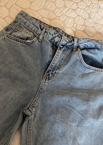 36 Beden Gri Rahat Kesim Midi Kadın Kot Pantolon