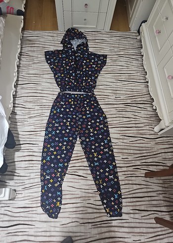 Kadın Çok Renkli Kapüşonlu pijama,eşofman takımı