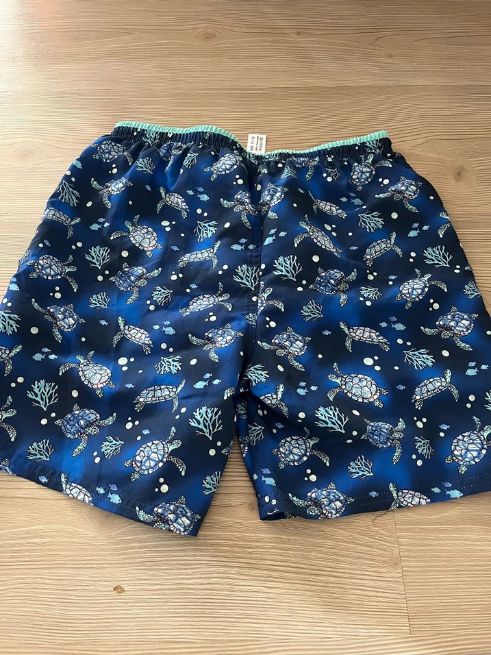 Kom marka Erkek Çocuk Mavi Deniz Kaplumbağalı Şort - Görsel 2