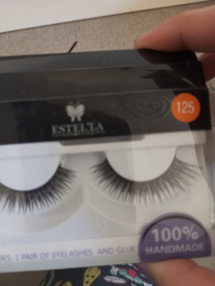 Estel'la El Yapımı Parlak Bej Takma Kirpik - Görsel 2