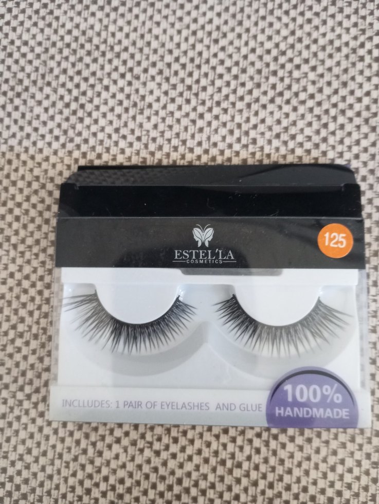 Estel'la El Yapımı Parlak Bej Takma Kirpik - Görsel 3