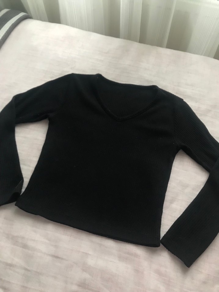 V Yaka Uzun Kollu Body - Görsel 2