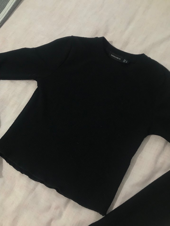 Siyah Uzun Kollu Body - Görsel 3