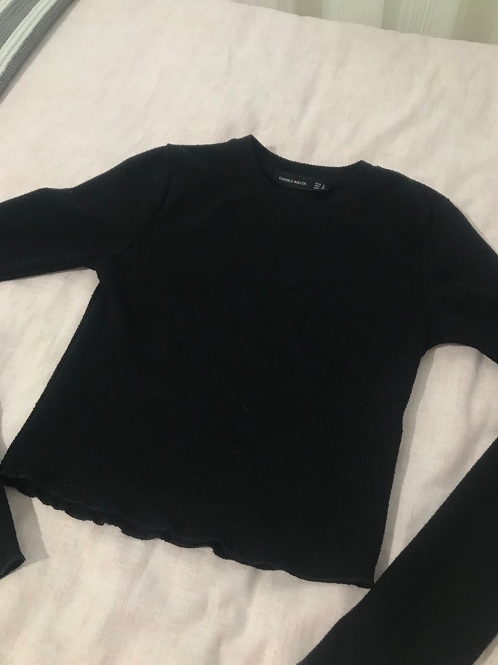 Siyah Uzun Kollu Body - Görsel 2