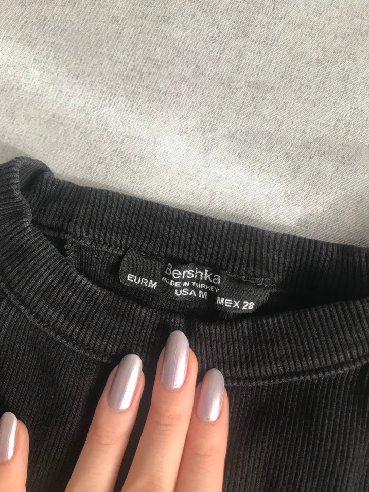 Kadın Siyah sıfır kollu crop - Görsel 4