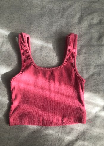 Pembe Basic Crop Top - Görsel 2