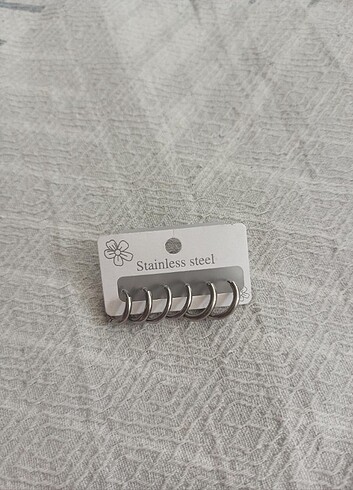 6lı gümüş küpe - Görsel 2