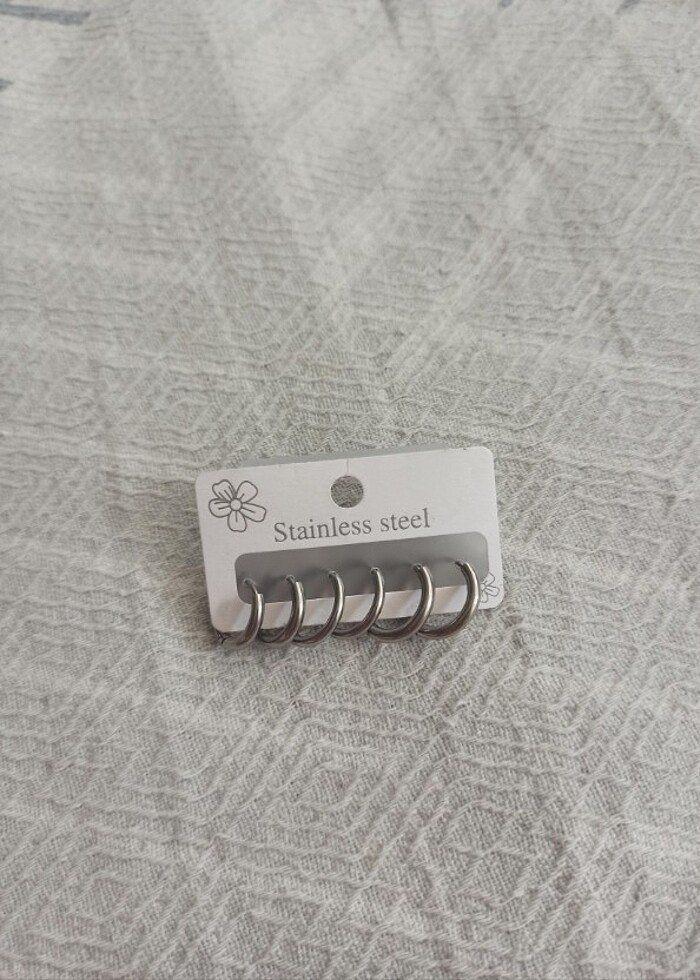 6lı gümüş küpe - Görsel 2