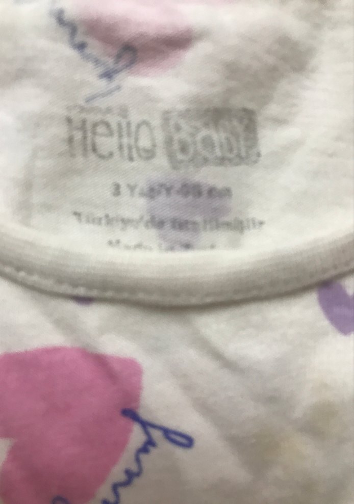 Kız Çocuk Pembe Pamuklu Kalp Baskılı Tişört - Görsel 2