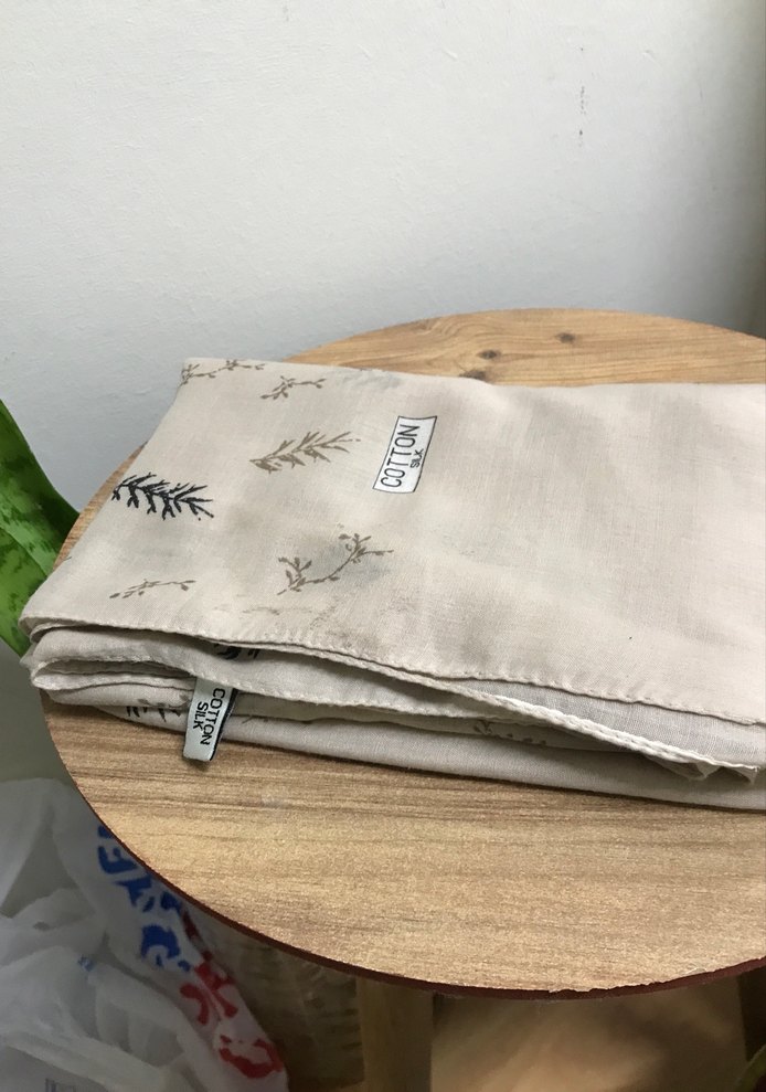 Pamuklu Pudra Pembesi Bohem Kadın Şal - Görsel 2