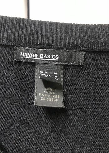 Siyah V Yakalı Uzun Kollu Kadın Kazak - Görsel 2