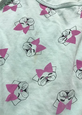 Kız Çocuk Turkuaz Baskılı Askısız Üst - Görsel 3