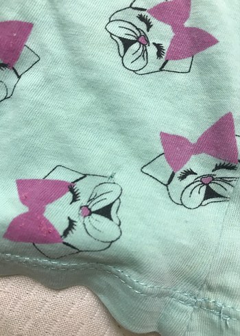 Kız Çocuk Turkuaz Baskılı Askısız Üst - Görsel 2