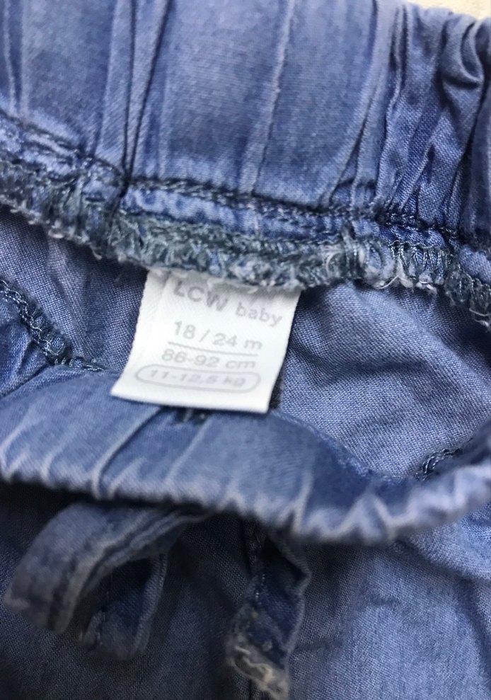 Kızlar İçin Mavi Denim Fırfırlı Şort - Görsel 2