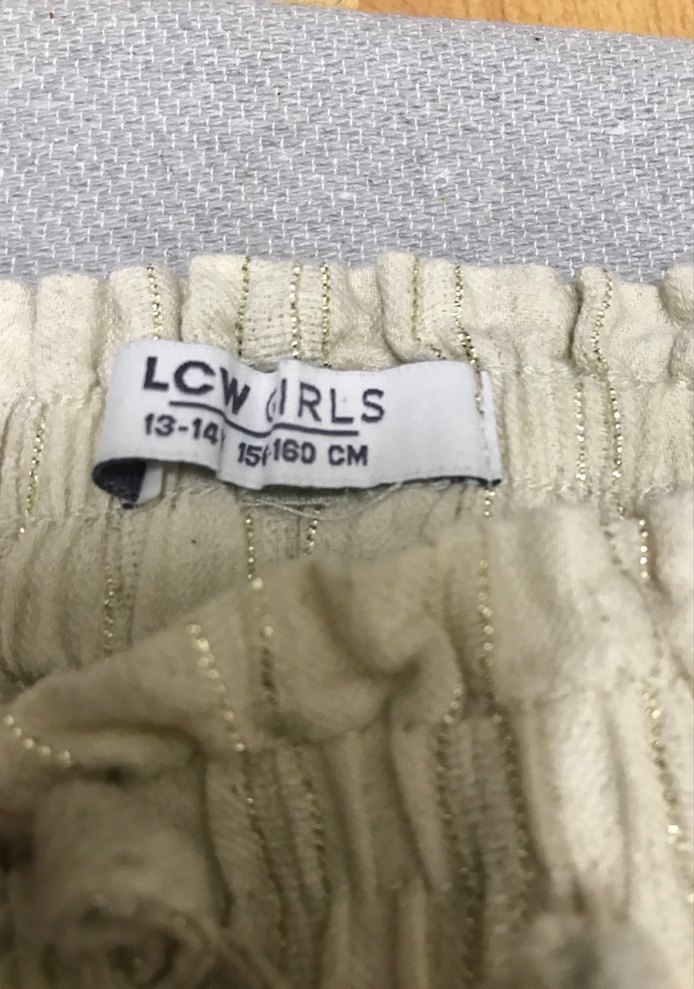 Kız Çocuk Krem Midi Keten Salaş Etek - Görsel 3