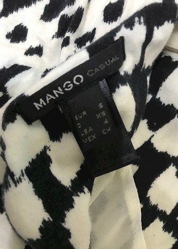 Kısa Kollu Siyah Beyaz Desenli Midi Elbise - Görsel 5