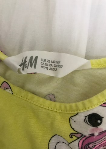 Kız Çocuk Sarı Unicorn Desenli Kolsuz Elbise - Görsel 4