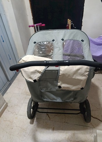 Gri Çiftli Bebek Arabası - Görsel 4