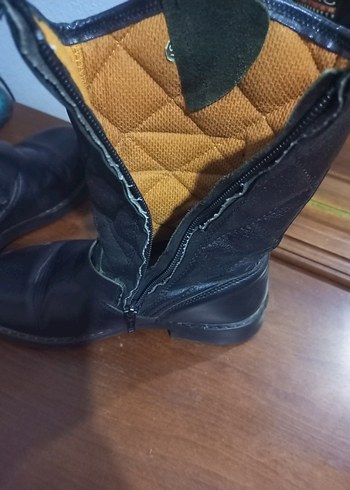 Harley Davidson Siyah Deri Tokalı Biker Botlar