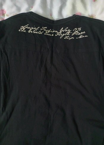 Siyah V Yaka Uzun Kollu Erkek tişört - Görsel 6