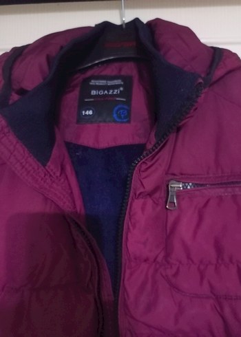 Bordo Siyah Erkek Çocuk Fermuarlı Mont - Görsel 6