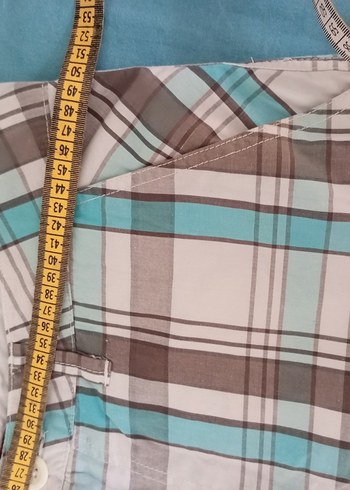 34 Beden Gri Ekose Desenli Erkek Kargo Şort