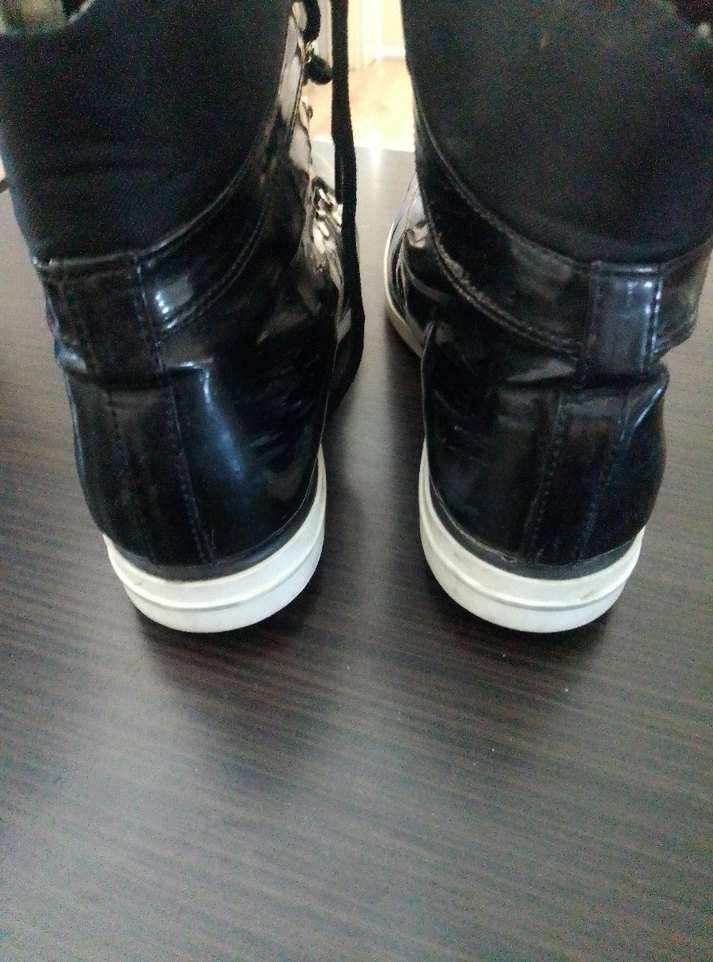 Parlak Siyah Erkek Bağcıklar - Görsel 5