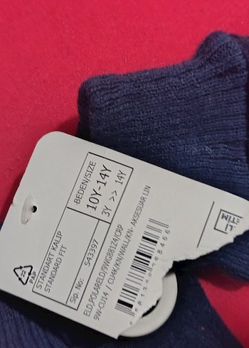 lacivert Erkek Çocuk Triko Eldiven - Görsel 3