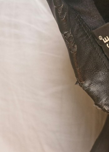 m Beden siyah Renk Düğmeli Siyah Deri Kolsuz yelek