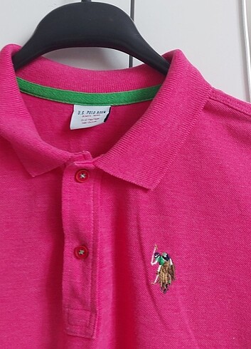 U.S Polo Assn. Erkek polo pembe tişört