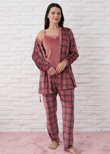 Fransız kadife 3lu takım - Görsel 2