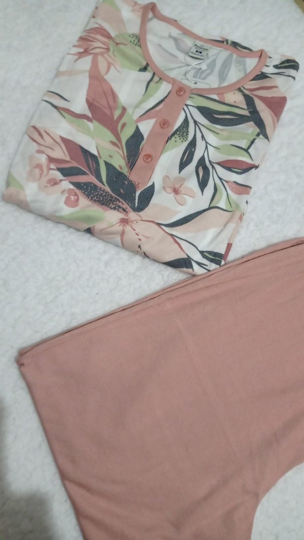 Pamuklu uzun kol pijama takımı - Görsel 2