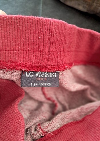 Kız Çocuk Kırmızı Rahat Kesim Eşofman Altı - Görsel 2