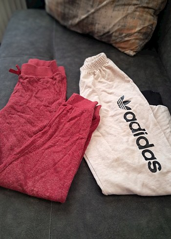 Kız Çocuk Kırmızı Rahat Kesim Eşofman Altı - Görsel 4