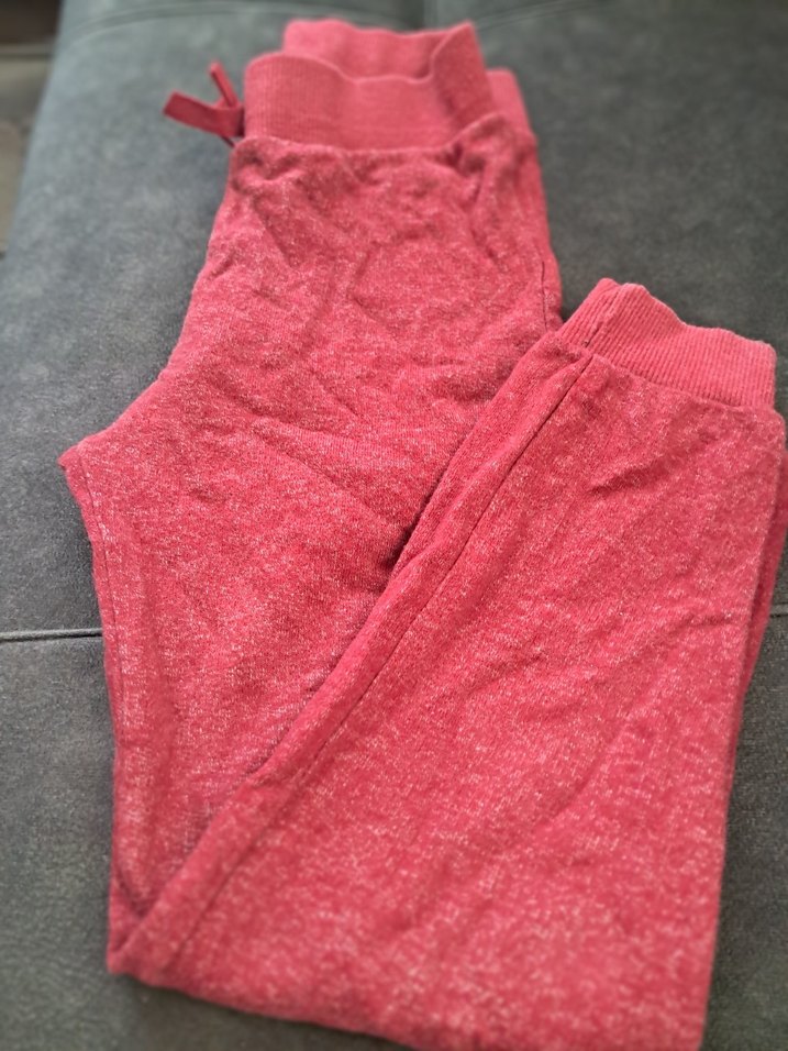 Kız Çocuk Kırmızı Rahat Kesim Eşofman Altı - Görsel 3