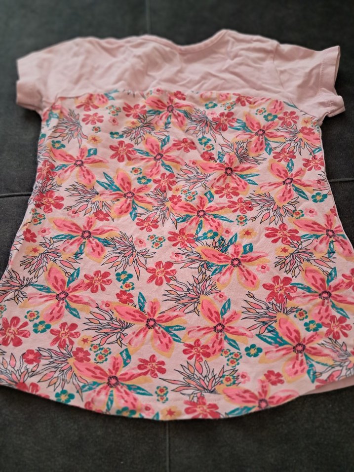 Kız Çocuk Pembe Baskılı Kısa Kollu Tişört - Görsel 2