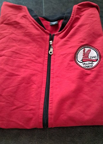 Kırmızı Fermuarlı Erkek Çocuk Ceket - Görsel 6