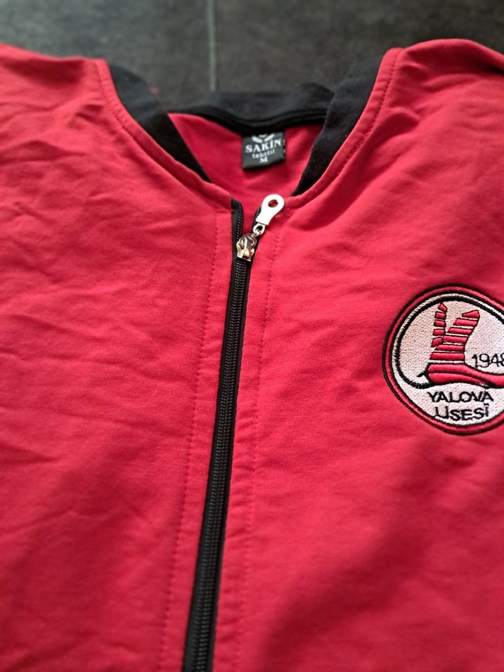 Kırmızı Fermuarlı Erkek Çocuk Ceket - Görsel 3