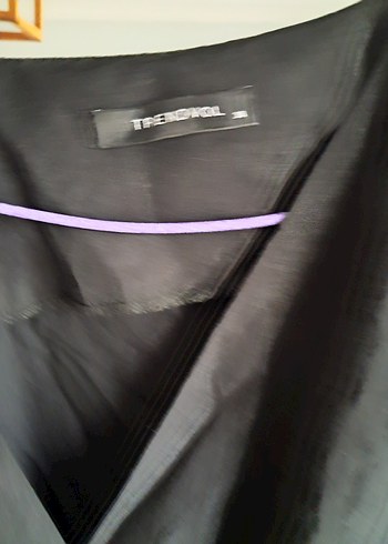 Siyah V Yakalı Midi elbise - Görsel 4