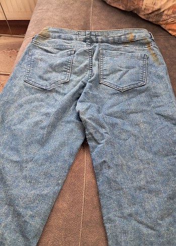 Bej Renkli Kadın Denim Jean - Görsel 5