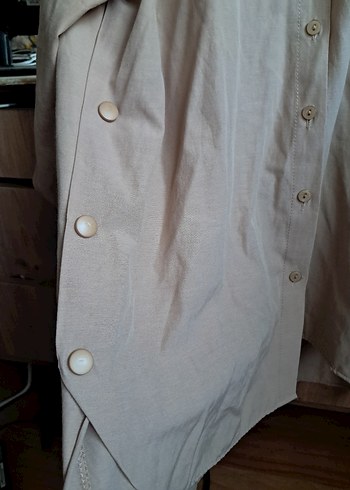 Bej Uzun Kollu Keten Gömlek - Görsel 5