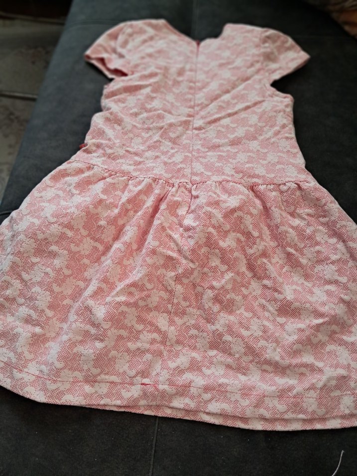 Kız Çocuk Pembe Dantel Detaylı Elbise - Görsel 3