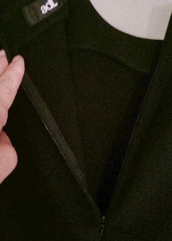 Siyah kısa kollu Elbise - Görsel 7