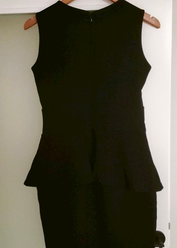 Siyah kısa kollu Elbise - Görsel 4