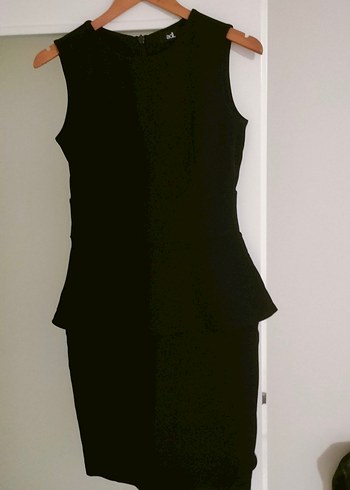 Siyah kısa kollu Elbise - Görsel 2