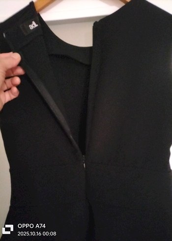 Siyah kısa kollu Elbise - Görsel 6