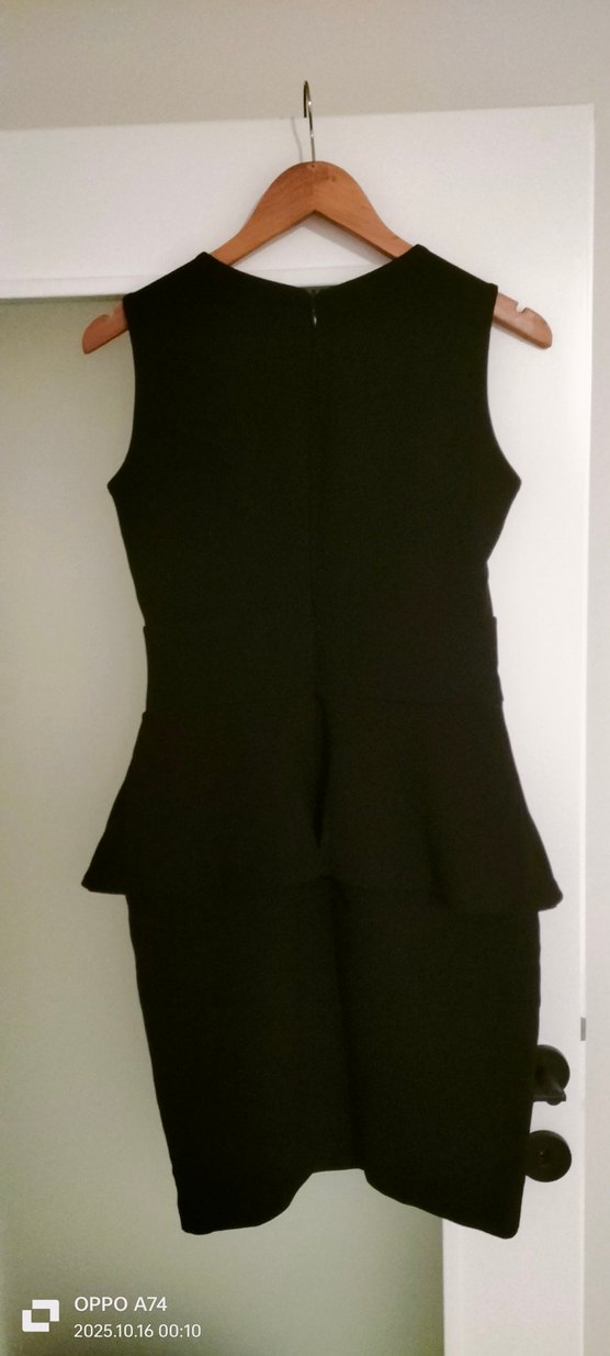 Siyah kısa kollu Elbise - Görsel 4